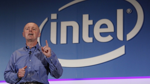 Executive Vice President of Intel Corp. Sean Maloney gives a speech during the opening day of Computex computer expo in Taipei, Taiwan, Tuesday, May 31, 2011. (AP Photo/Wally Santana)