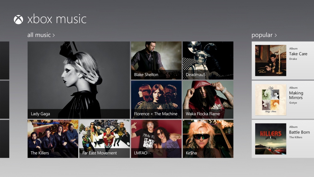 Xbox Music streaming service