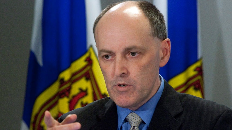 Nova Scotia Finance Minister Graham Steele announced contingency plans in the event of a disruption in postal service, in Halifax on Wednesday, June 1, 2011. THE CANADIAN PRESS / Andrew Vaughan