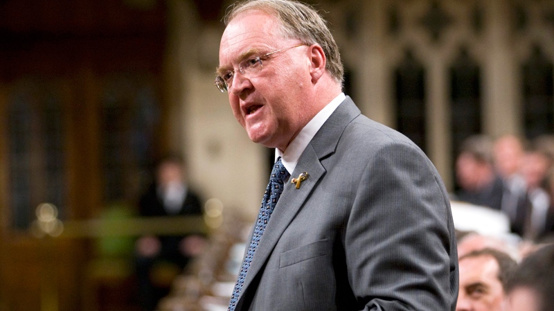 Minister of Fisheries and Oceans and Minister for the Atlantic Gateway Keith Ashfield rises during Question Period in the House of Commons on Parliament Hill in Ottawa, Wednesday June 8, 2011. (Adrian Wyld / THE CANADIAN PRESS)