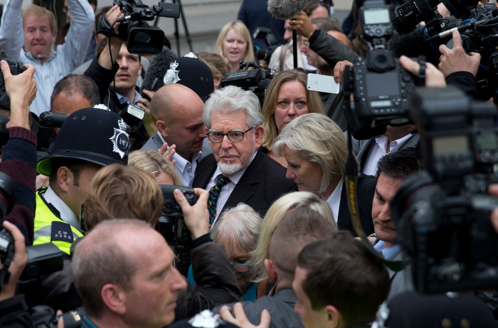 Rolf Harris leaves Westminster Magistrate's Court.