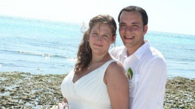 Annemarie Desloges is pictured with her husband.