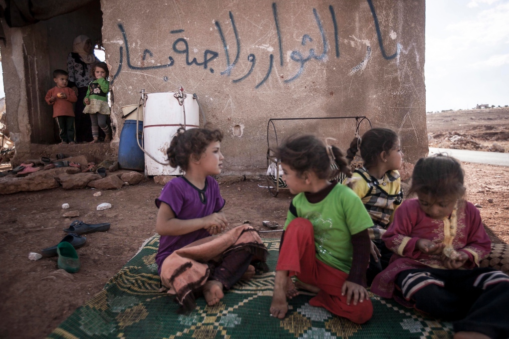 Children in Idlib province, Syria
