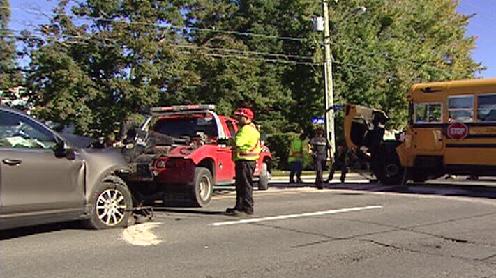 A school bus collides with an SUV in South Ottawa