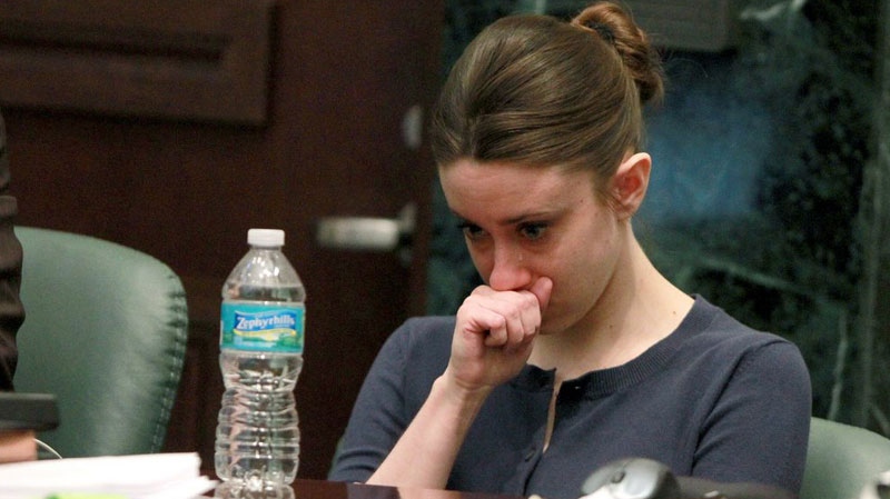 Casey Anthony listens to testimony about forensic evidence during her murder trial at the Orange County Courthouse, Friday, June 10, 2011 in Orlando, Fla. Anthony, 25, is charged with killing her daughter Caylee in the summer of 2008. (AP Photo/Joe Burbank, Pool)