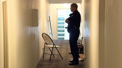 Police are investigating a murder in a Fraser Street apartment in South Vancouver. June 12, 2011. (CTV)