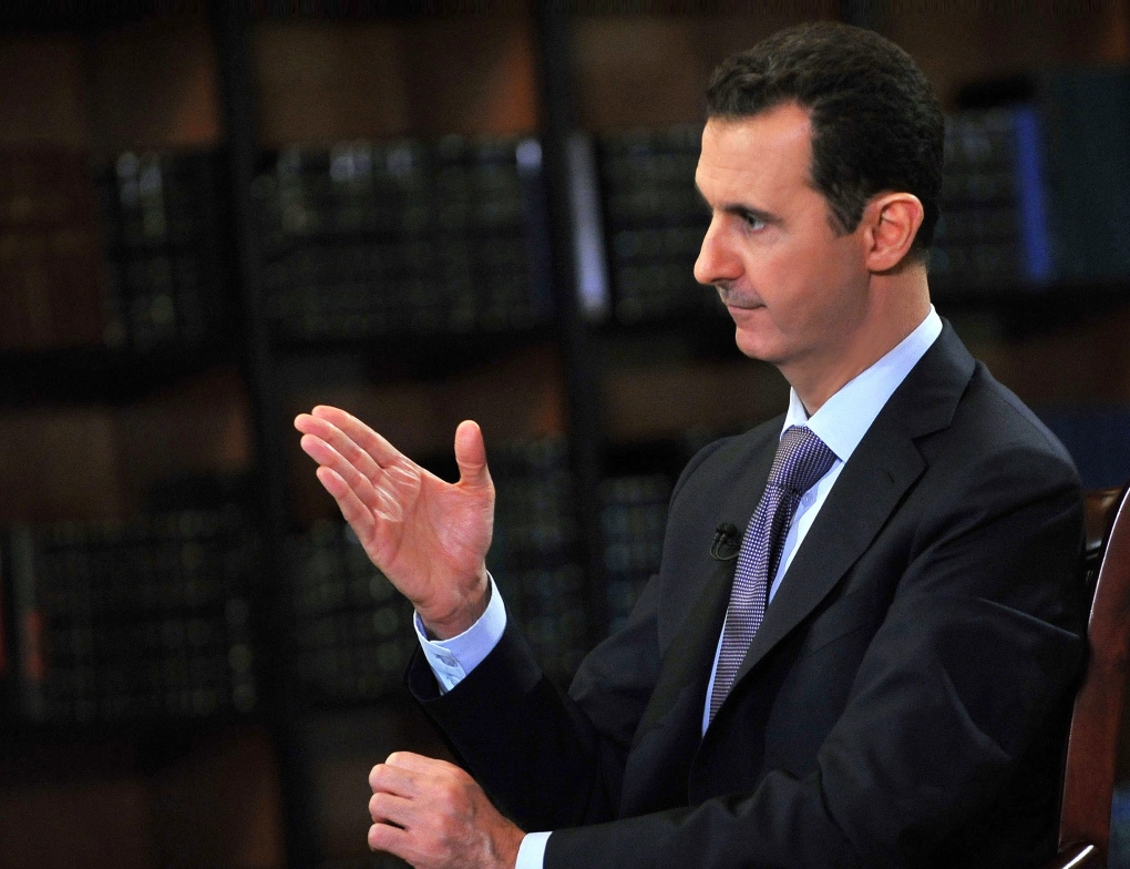 Syrian President Bashar Assad on RAI News 24 TV