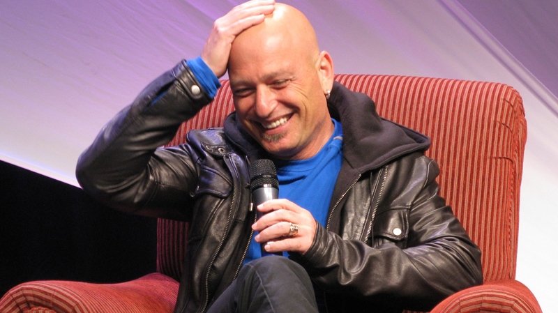 Howie Mandel received an award at the Banff World Media Festival this week. Mandel, in this June 14, 2011 photo, talks about his mental illness and the challenges he has had in his career. (Bill Graveland / THE CANADIAN PRESS)  