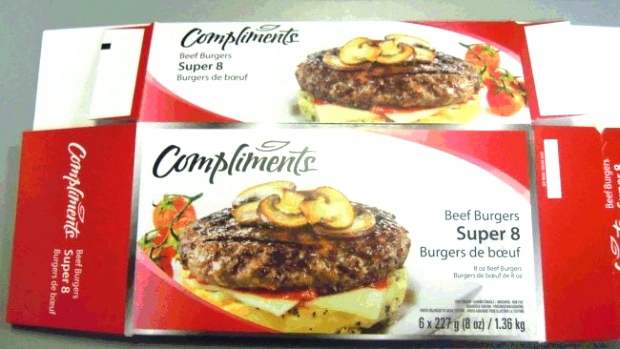 Compliments brand 'Super 8 Beef Burgers' recalled