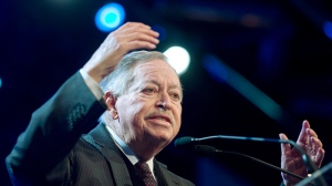 Former Quebec premier Jacques Parizeau speaks in Montreal on March 2, 2013. (Graham Hughes / THE CANADIAN PRESS)