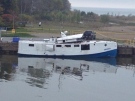 A damaged boat as seen after an explosion in Southampton, Ont. on Friday, Oct. 4, 2013. (Scott Miller / CTV London)