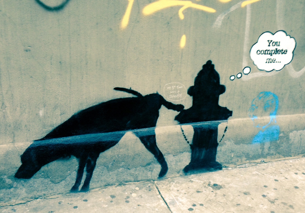 New York Graffiti by British artist Banksy 