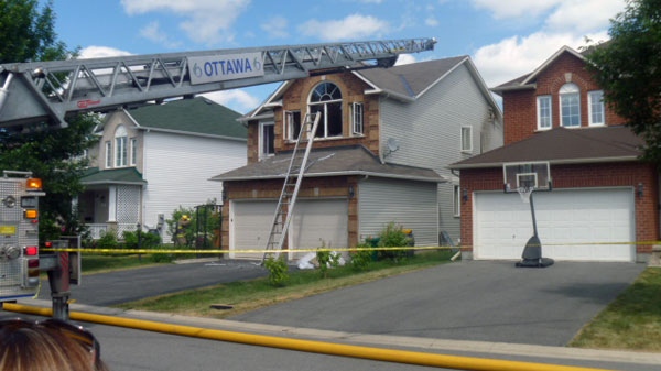 Firefighters respond to a blaze at a home on Knowlton Drive in Barrhaven, Sunday, June 19, 2011. Viewer photo submitted by: Sanjay N