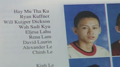 Hay Mu Tha Ku, 15, was in Grade 9 at Glebe Collegiate high school. He died while cliff jumping at Charleston Lake, Saturday, June 18, 2011.