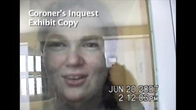 Ashley Smith is shown in this still image taken from a coroner's video.