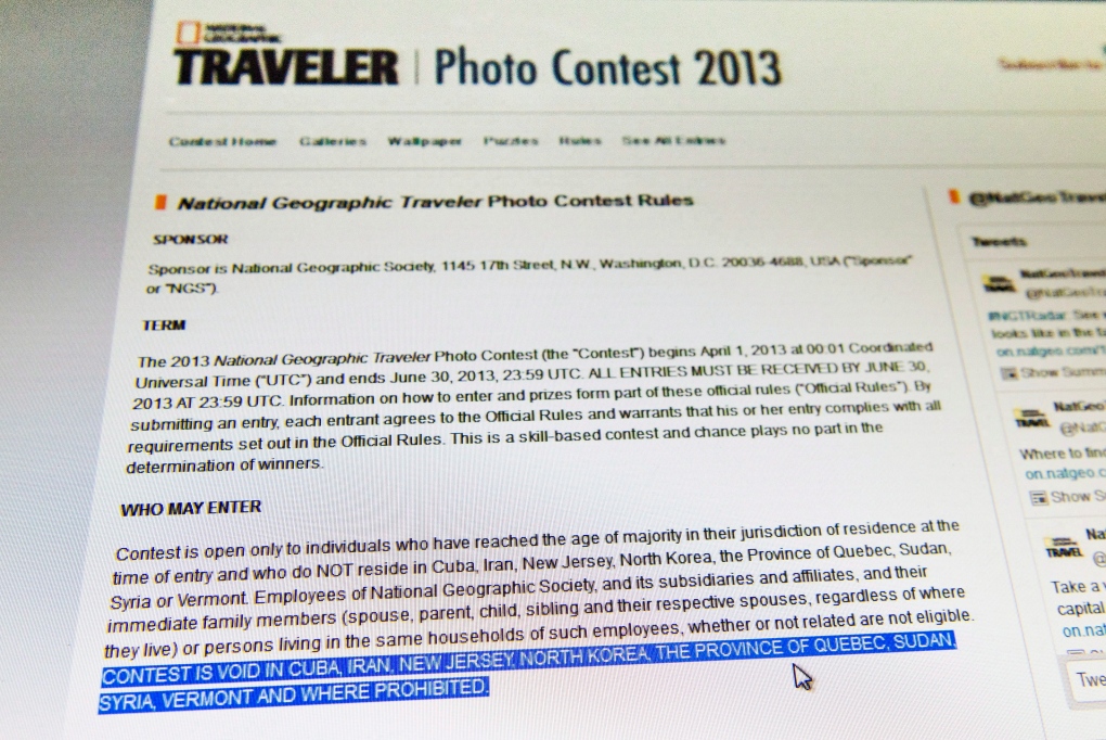 National Geographic Traveler photo contest rules