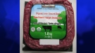 In this image provided by the Canadian Food Inspection Agency, Kirkland Signature Organic Lean Ground Beef is pictured. 