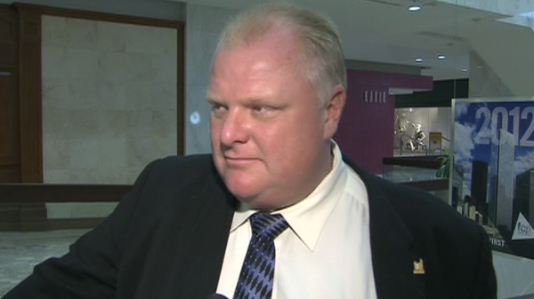 Toronto Mayor Rob Ford explains why he won't be attending this year's Pride Parade, Wednesday June 22, 2011.,