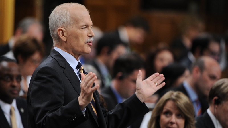 NDP Leader Jack Layton asks a question during question period in the House of Commons on Parliament Hill in Ottawa on Thursday, June 23, 2011. (Sean Kilpatrick / THE CANADIAN PRESS)