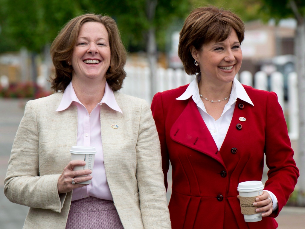 Alison Redford and Christy Clark 