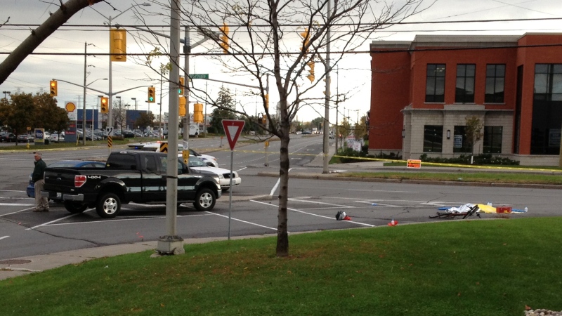 A 38-year-old male cyclist was killed in a crash on Thursday, Oct. 17, 2013.