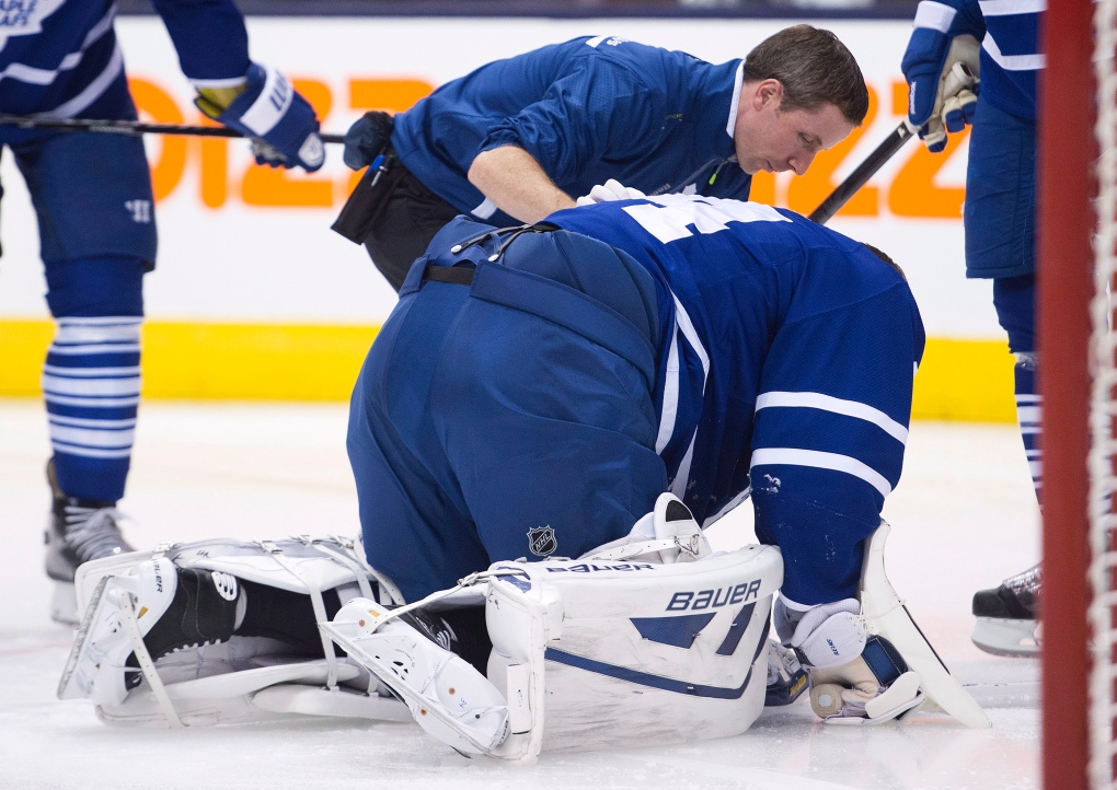 Maple Leafs goalie James Reimer injured