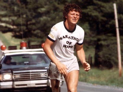 Marathon of Hope runner Terry Fox, shown in this undated photo, had his dream of running across the country cut short near Thunder Bay, Ont., when he learned that cancer had spread to his lungs. (CP PHOTO)