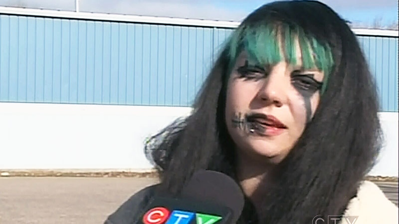 Grade 11 student Jessica Galbiati alleges staff at a Lumsden high school insulted her for wearing gothic makeup.