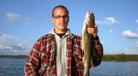 The last picture taken of 21 year old Danny Mantyka shows a smiling young man, holding one of the fish he caught