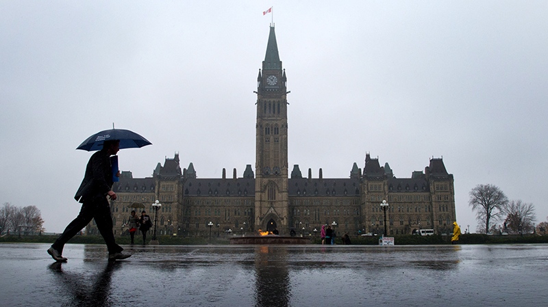 Parliament Hill in Ottawa on October 31, 2013