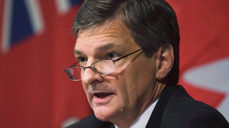 Attorney General Chris Bentley speaks during a press conference in Toronto on Oct. 1, 2008. (Nathan Denette / THE CANADIAN PRESS)
