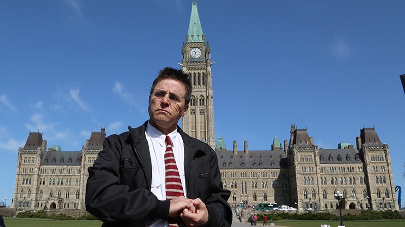 Hassan Diab on Parliament Hill in April, 2012
