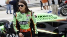 Danica Patrick gets ready in pit row for the IndyCar Series' Milwaukee Mile 225 auto race at the Milwaukee Mile Sunday, June 19, 2011 West Allis, Wis. (AP Photo/Darren Hauck)