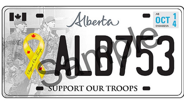 New Alberta licence plates honour and support soli