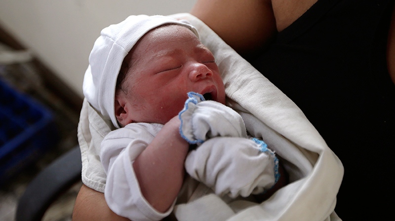 Newborn baby Bea Joy in Tacloban, Philippines