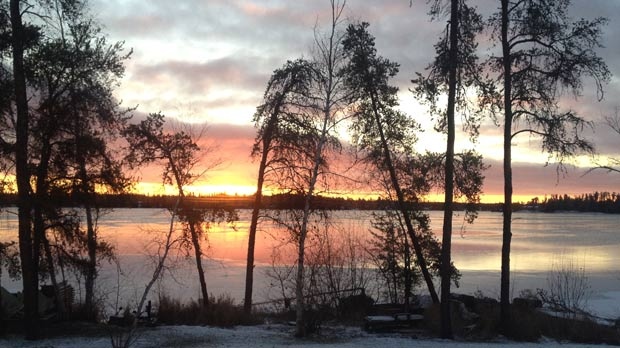 Sunrise at Red Rock Lake in Whiteshell, MB
