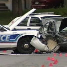 The Special Investigations Unit is investigating after a collision between a police cruiser and another vehicle in Ottawa, Friday, June 20, 2008.