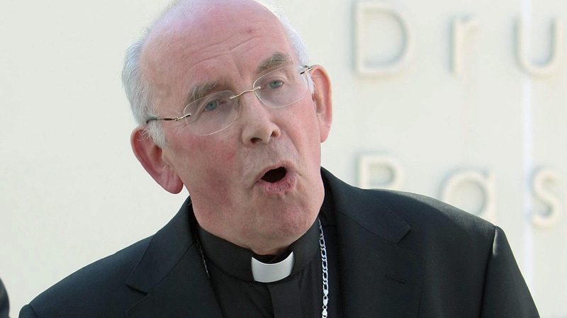 Cardinal Sean Brady, the head of the Catholic Church in Ireland speaks at Drumcree Pastoral Centre in Portadown, Wednesday July 13, 2011. (AP / Paul Faith) 
