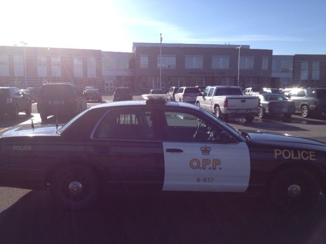 Extra police presence at Peninsula Shores District School in Wiarton on Wed. Nov. 13, 2013
Photo by Scott Miller/CTV London
