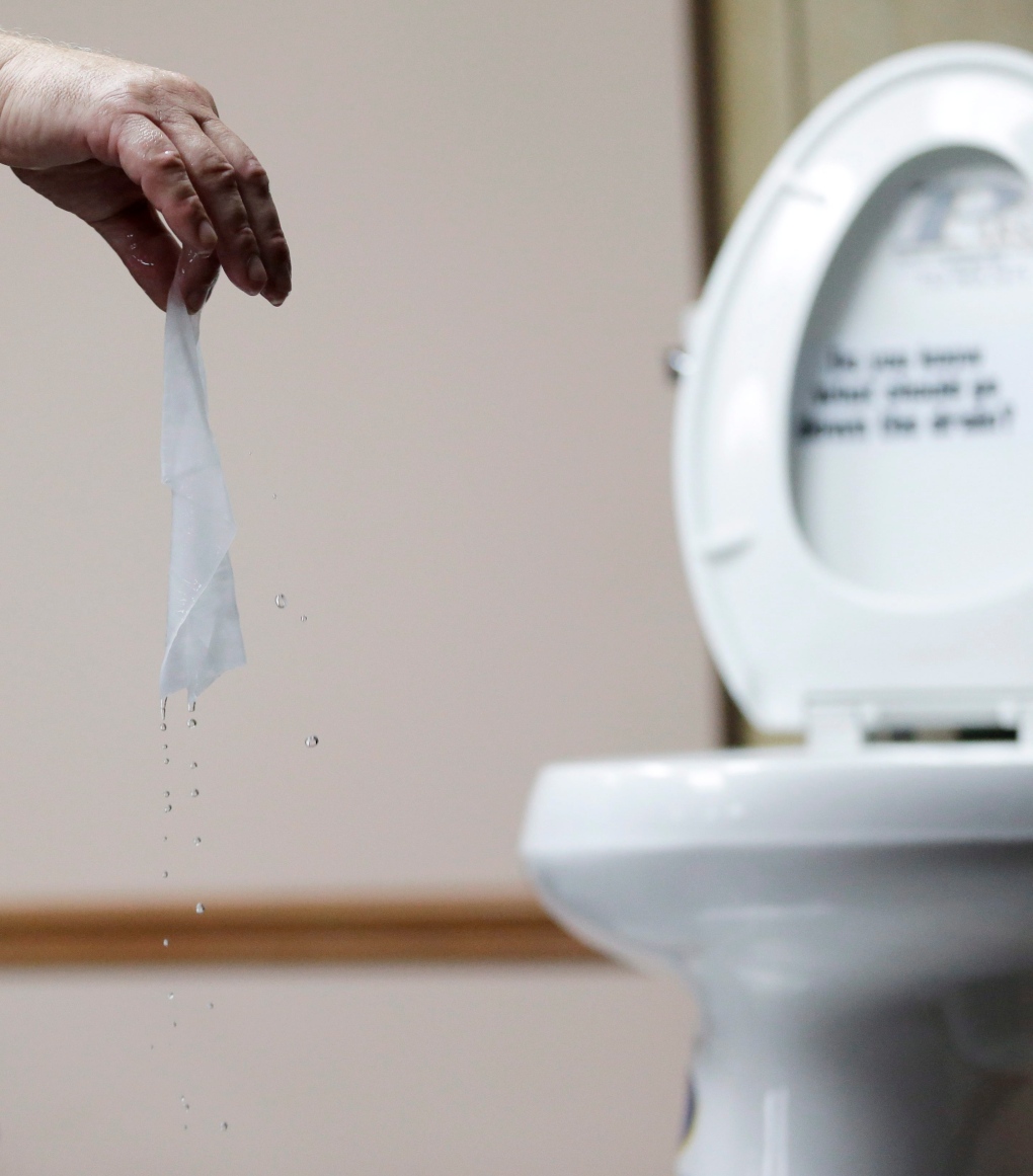 Flushable wipes a problem for sewer systems