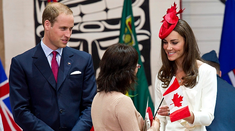 The Duke and Duchess of Cambridge greet a new Canadian during a citizenship ceremony Friday, July 1, 2011 in Gatineau, Que. An Ottawa company is crying foul over a government contract awarded to a Toronto manufacturer. (THE CANADIAN PRESS/Paul Chiasson)