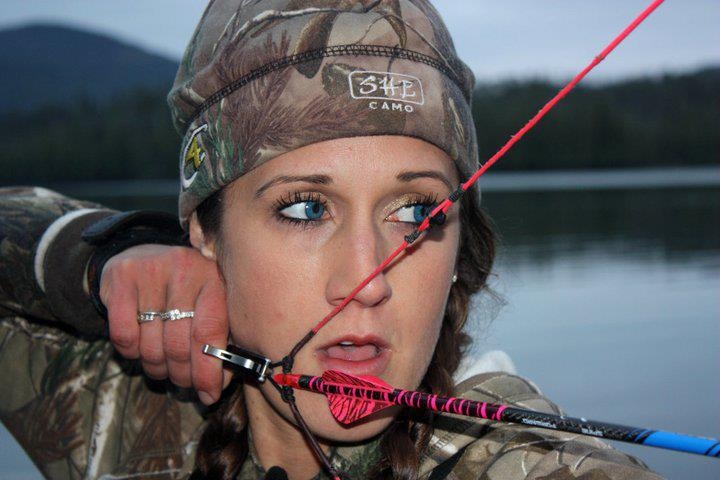 Melissa Bachman aims her bow in this photo taken from Facebook. 