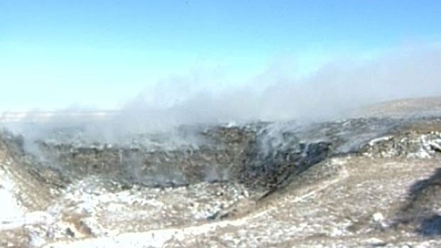 Landfill fire near Medicine Hat