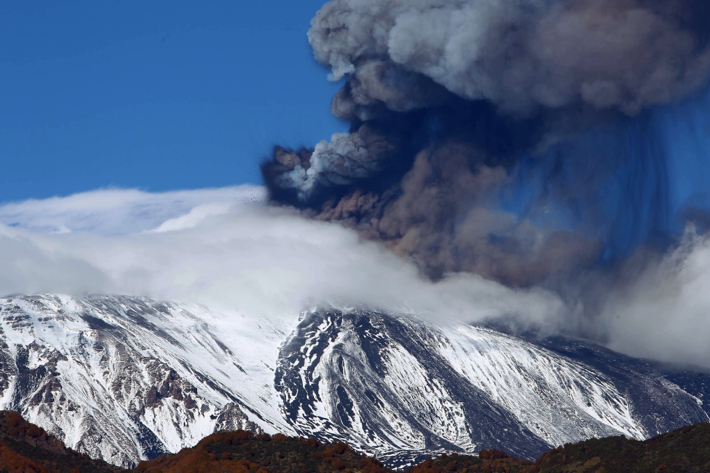 Mount Etna erupts again