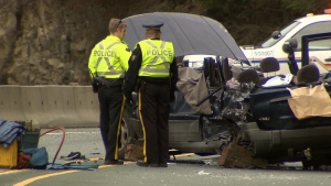 Two young women were killed in a horrific crash on B.C.’s Sea-to-Sky Highway on Nov. 23, 2013. (CTV)