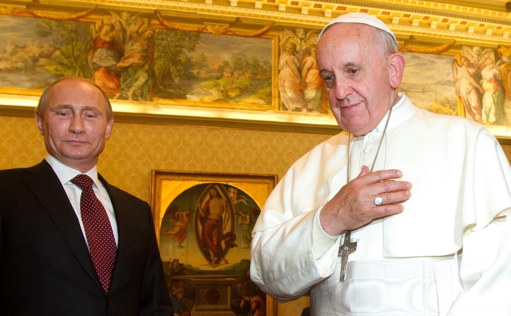 Pope Francis and Russian President Vladimir Putin