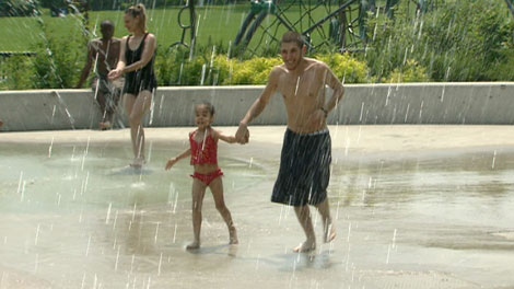 Splash pads are one way to keep cool