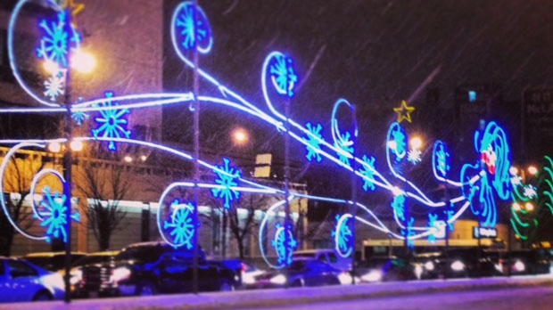 Christmas lights at City Hall