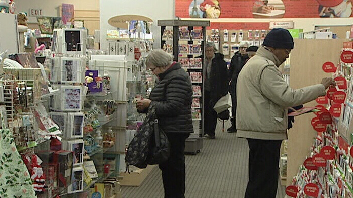 Shoppers in Ottawa Hallmark store.