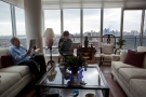 Joel and Debrah Weiss enjoy their living room in their condo on Broadview near Danforth in Toronto on Saturday, February 4, 2012.  THE CANADIAN PRESS/Pawel Dwulit